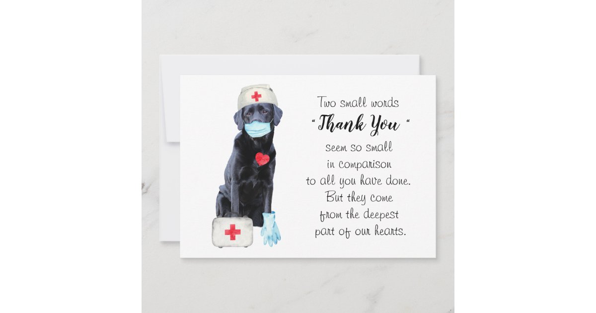 Nurse Medical Doctor Thank You Card | Zazzle