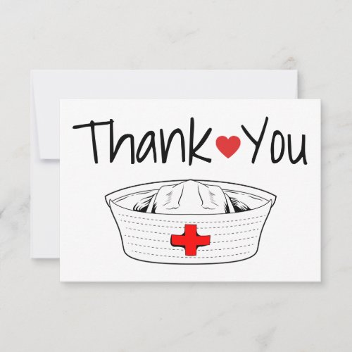 Nurse Medical Heart Stethoscope Nursing Hospital Thank You Card