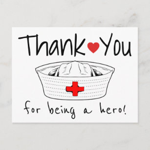 Nurse Medical Nursing Hat Health Care Thank You Postcard