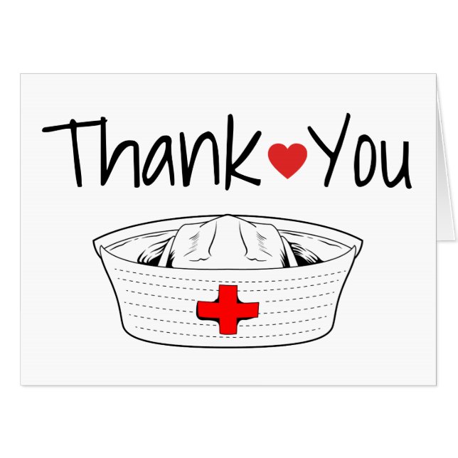 Nurse Medical Nursing Hospital Thank You Card (Front Horizontal)
