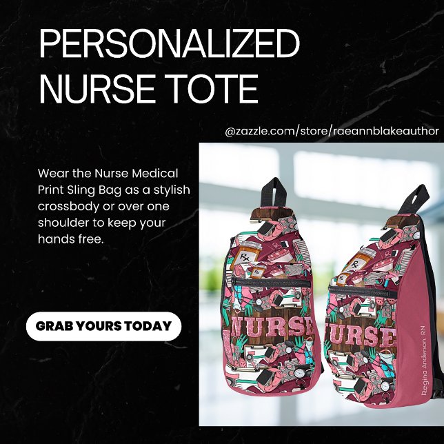 Nurse Medical Print Sling Bag (Creator Uploaded)