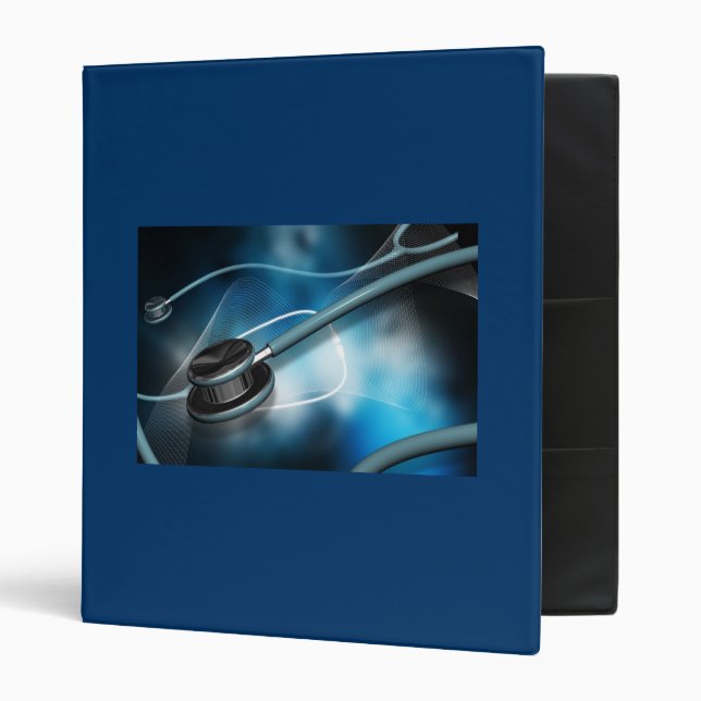 Nurse Medical Stethoscopes 3 Ring Binder (Front/Inside)