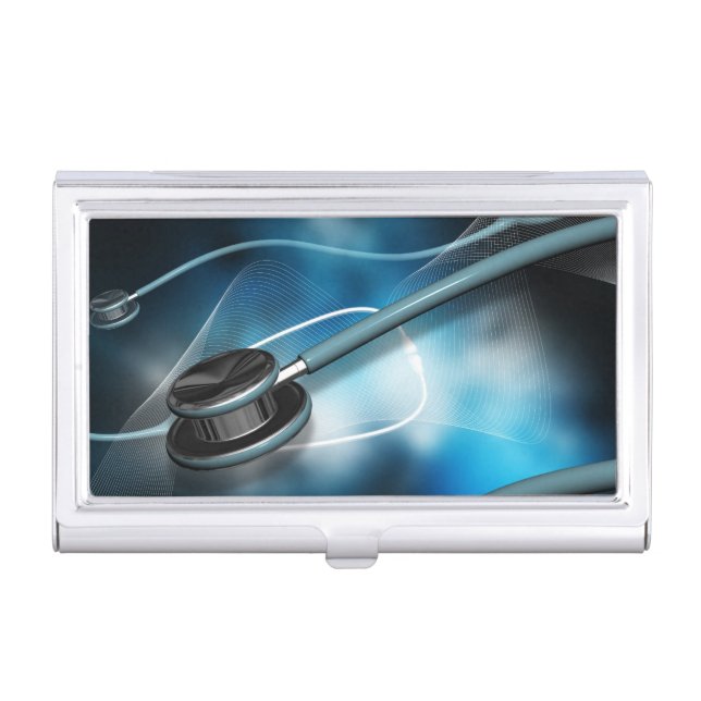 Nurse Medical Stethoscopes Case For Business Cards (Front)