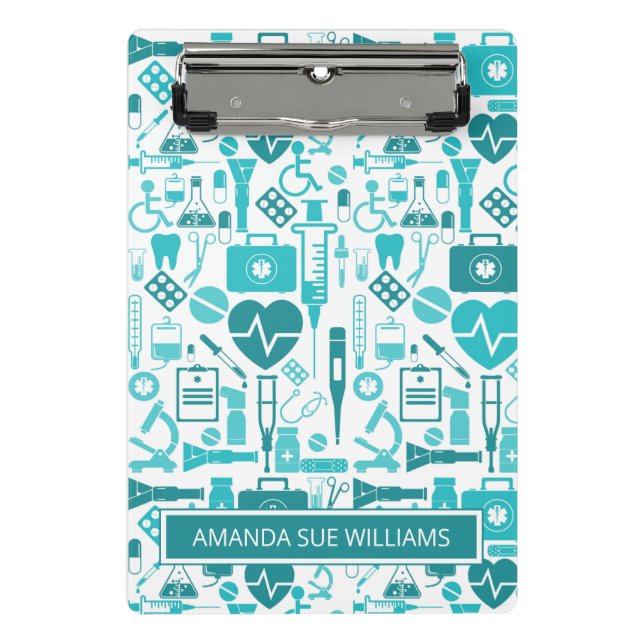 Nurse / Medical Student - Add Your Name /Monogram  Mini Clipboard (Front)