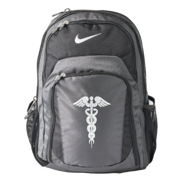 Nurse Medical White Caduceus Custom Nike Backpack