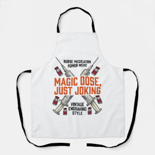 Nurse Medication Humor Witchy Dose Vintage Shirt_1 Apron