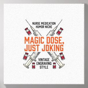 Nurse Medication Humor Witchy Dose Vintage Shirt_1 Canvas Photo Tile