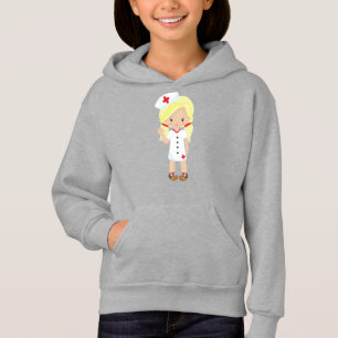 Nurse, Medicine, Doctor, Cute Girl, Blonde Hair Hoodie