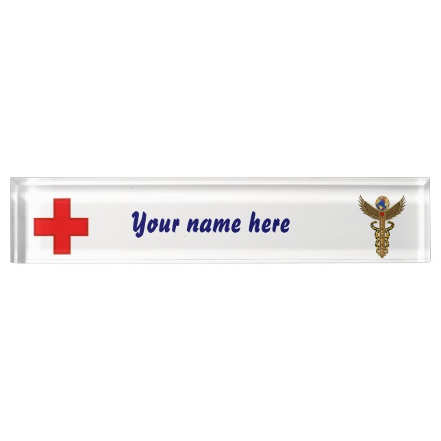 Nurse Men Women View about design below Desk Name Plate (Front)