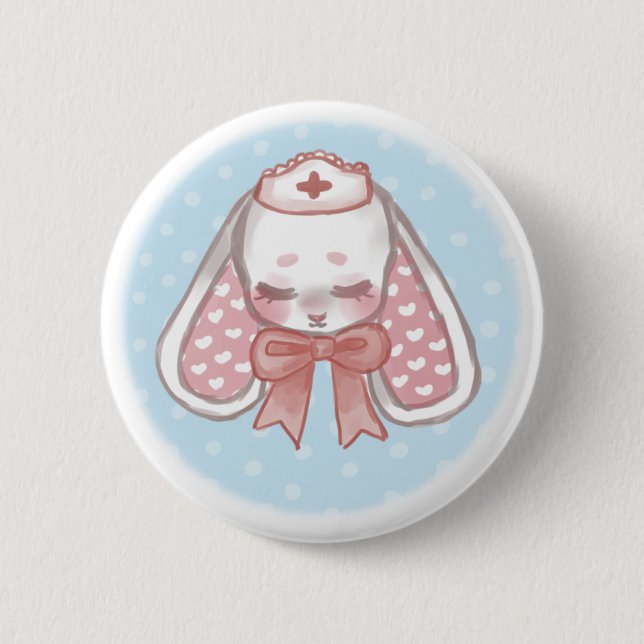 Nurse Mimi (without eyepatch) Button (Front)