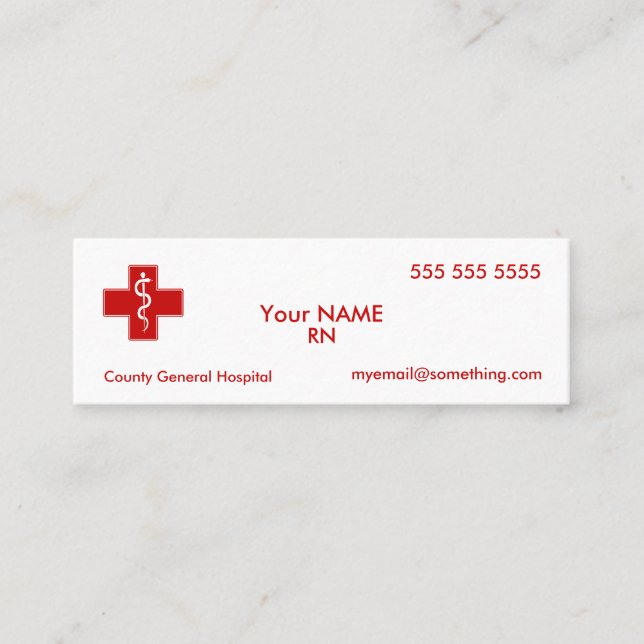 Nurse Mini Business Card (Front)