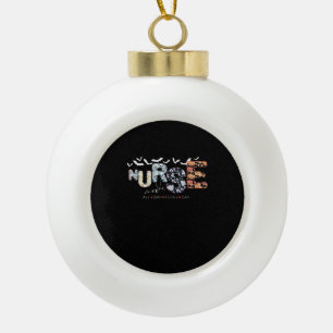 Nurse Mode All Day Every Day Halloween Design Clas Ceramic Ball Christmas Ornament