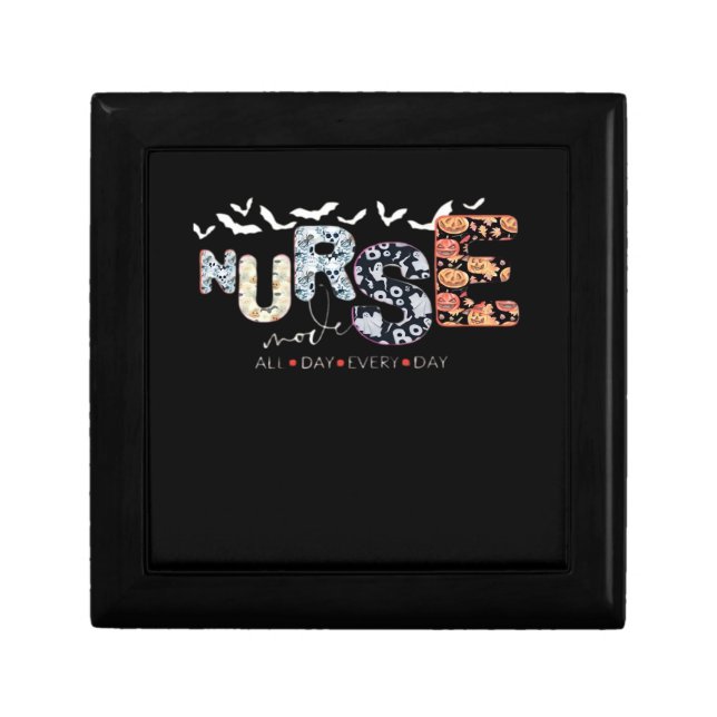 Nurse Mode All Day Every Day Halloween Design Clas Gift Box (Front)