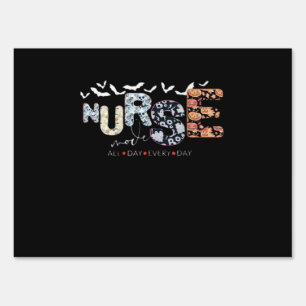 Nurse Mode All Day Every Day Halloween Design Clas Sign