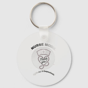 Nurse Mode Thank You Heart Stethoscope Design Keychain