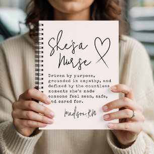 Nurse   Modern Script Registered Nurse Custom Name Notebook