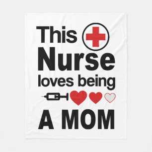 Nurse Mom Fleece Blanket