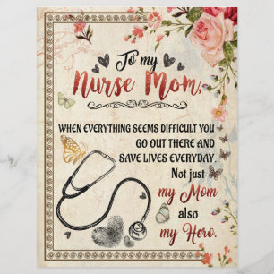 Nurse Mom Gifts   Letter To My Nurse Mom Letterhead