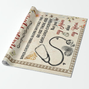 Nurse Mom Gifts Letter To My Nurse Mom Wrapping Paper