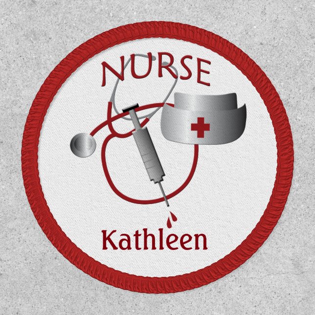 Nurse Name Custom Nurses Circle Patch (Front)