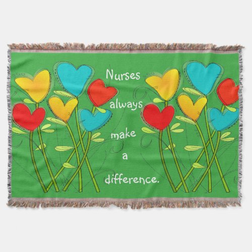 Nurse Nap Blanket Make a Difference Green