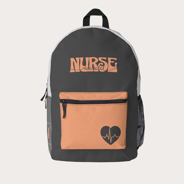 Nurse Neonatal NICU Custom Monogram  Printed Backpack (Creator Uploaded)