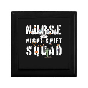 Nurse Night Shift Halloween Squad Classic T-Shirt Gift Box