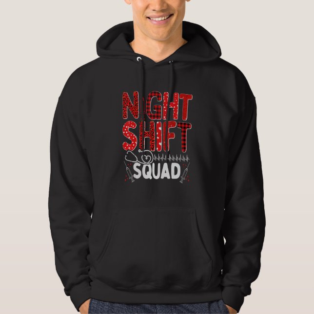 Nurse Night Shift Squad Nursing Appreciation RN CN Hoodie (Front)
