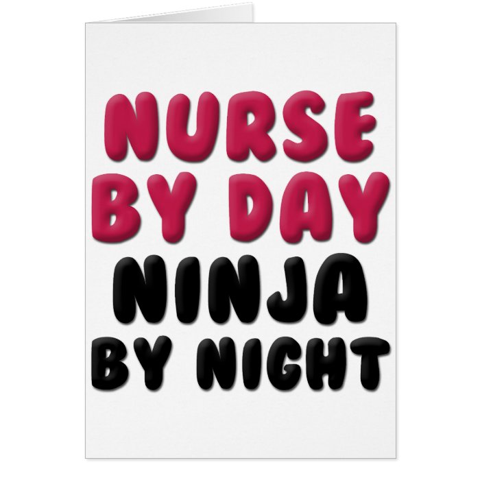 Nurse Ninja Cute Saying Card
