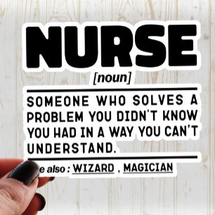 Nurse Noun Definition Professional Employee Cute Sticker