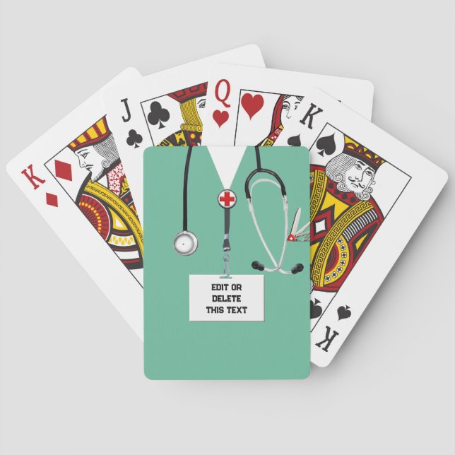 Nurse Novelty Gift Poker Cards (Back)