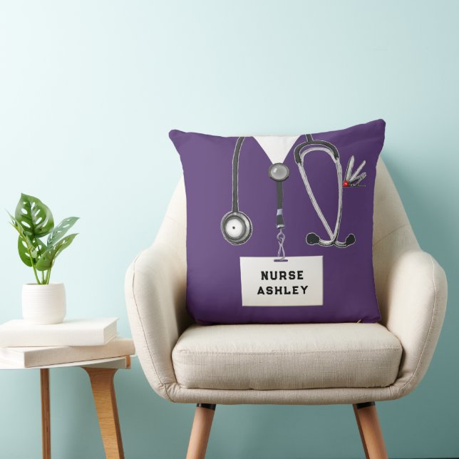 Nurse Novelty Throw Pillow (Chair)