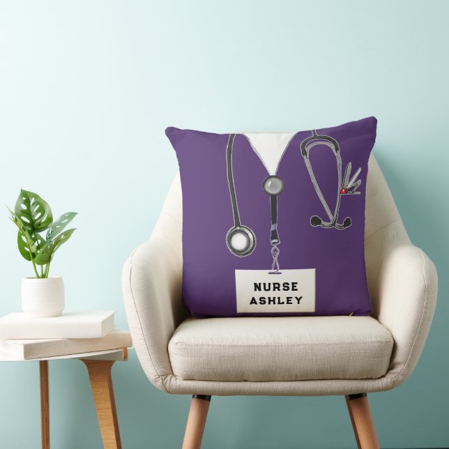 Nurse Novelty Throw Pillow (Chair)