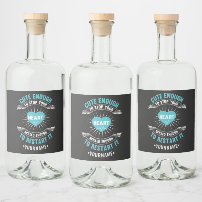 Nurse Nursing Funny Nurse Liquor Bottle Label (Bottles)