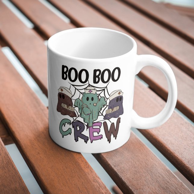 Nurse Nursing Halloween Boo Boo Crew Ghost Giant Coffee Mug (Creator Uploaded)