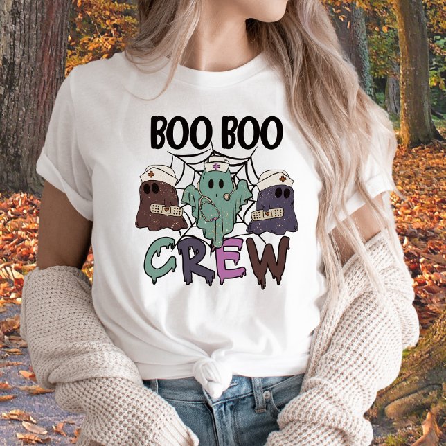 Nurse Nursing Halloween Boo Boo Crew Ghost  T-Shirt (Creator Uploaded)
