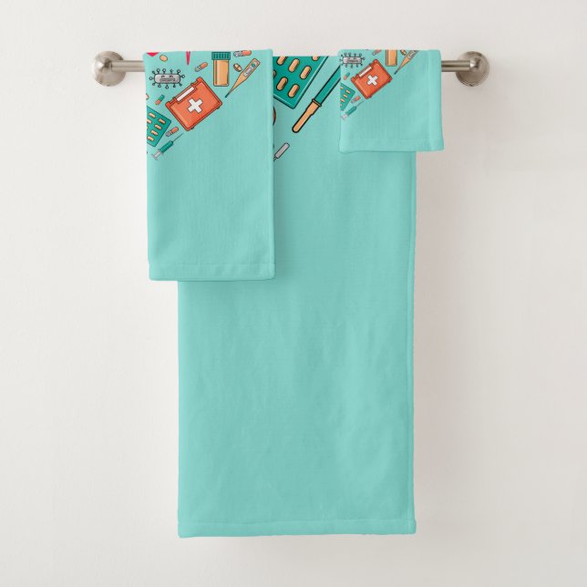 Nurse Nursing Heart Tool Bath Towel Set (Insitu)