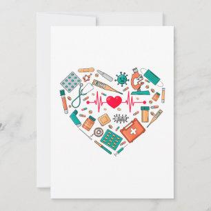 Nurse Nursing Heart Tool Holiday Card
