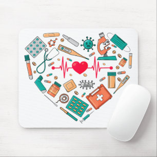 Nurse Nursing Heart Tool Mouse Pad