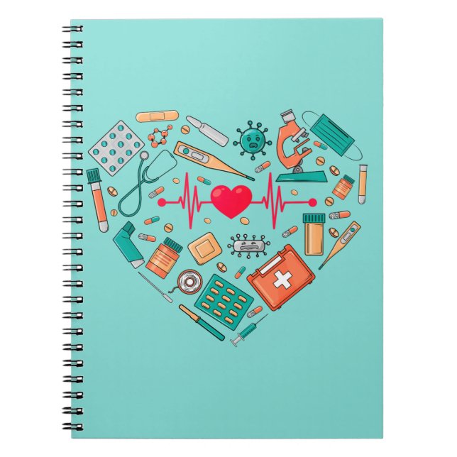 Nurse Nursing Heart Tool Notebook (Front)