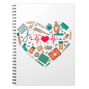 Nurse Nursing Heart Tool Notebook