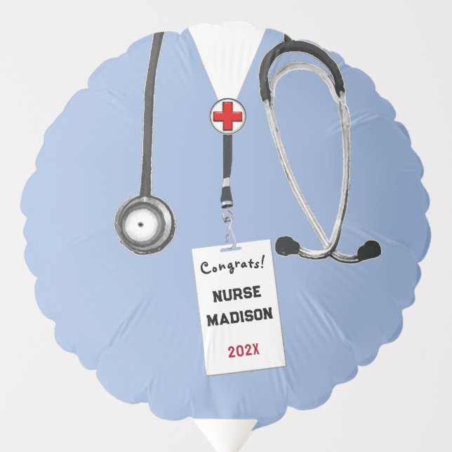 Nurse Nursing School Grad 2026 Balloon (Front)