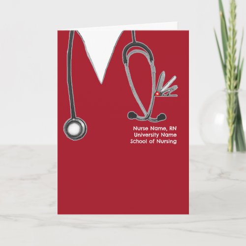 Nurse Nursing School Grad Card