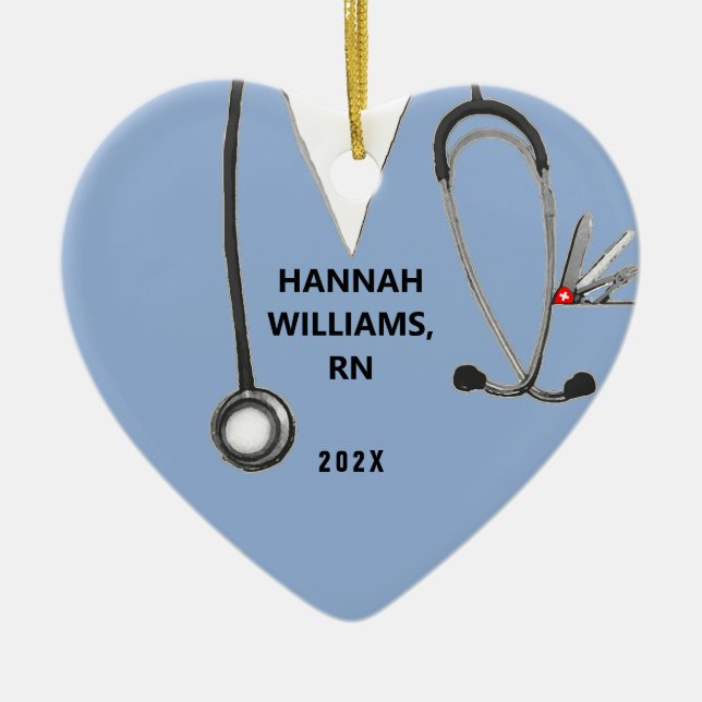 Nurse Nursing School Grad Photo Ceramic Ornament (Front)