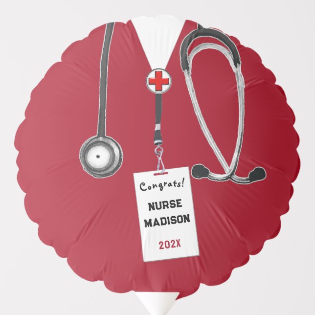 Nurse Nursing School Graduation Balloon (Front)