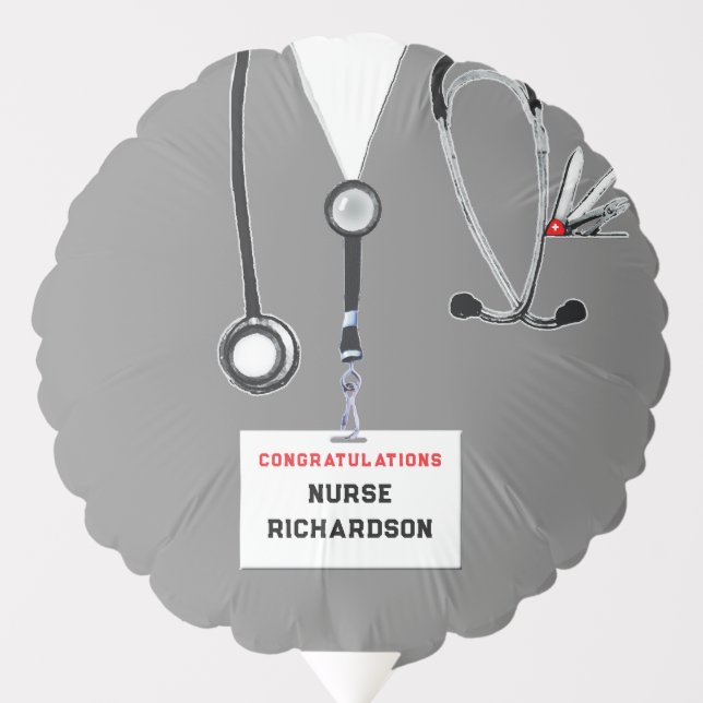 Nurse Nursing School Graduation Balloon (Front)