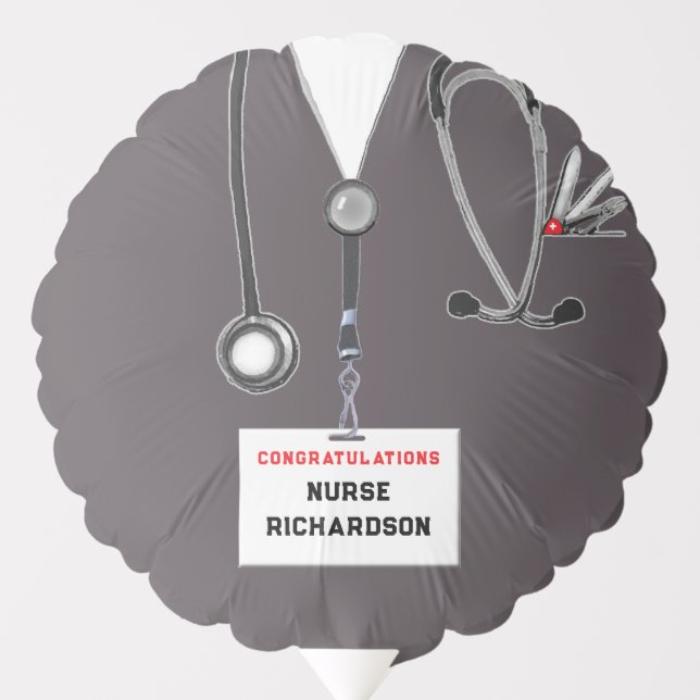 Nurse Nursing School Graduation Balloon (Front)