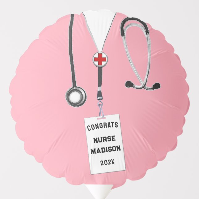 Nurse Nursing School Graduation Balloon (Front)