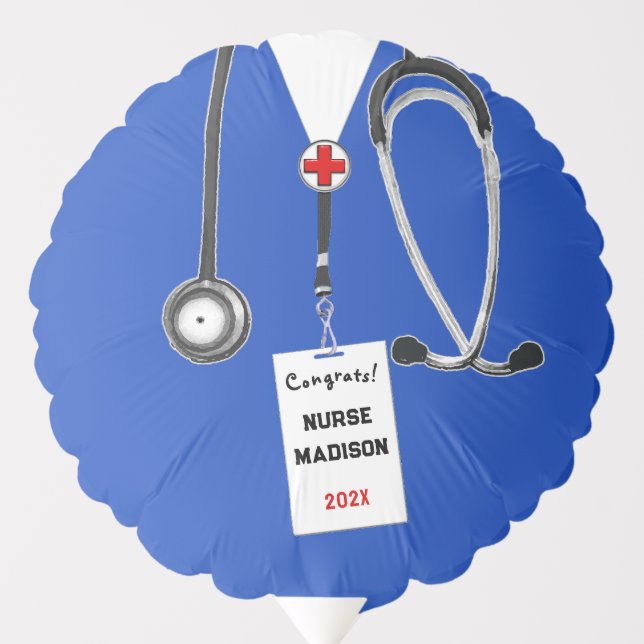 Nurse Nursing School Graduation Balloon (Front)