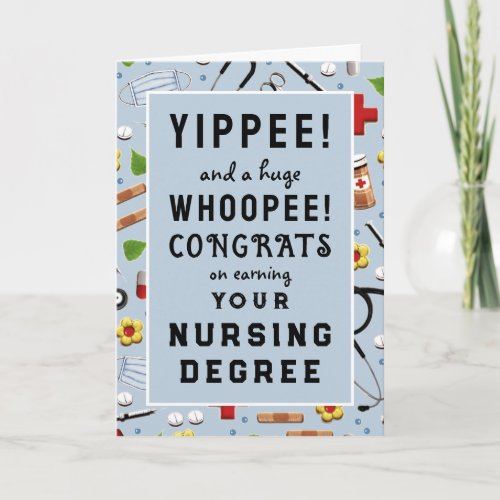 Nurse Nursing School Graduation Card